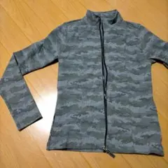 BrazilSulＭサイズグレー迷彩柄ジップアップ長袖ウェアゴルフランニング