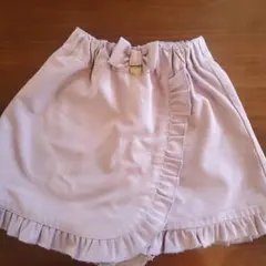 薄紫色フリルスカートズボン　スカンツ