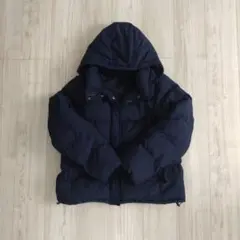 GU ヒートパテットブルゾン フード付ダウン XLサイズ ネイビー