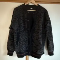 GU UNDERCOVER シャギークルーネックカーディガン BLACK