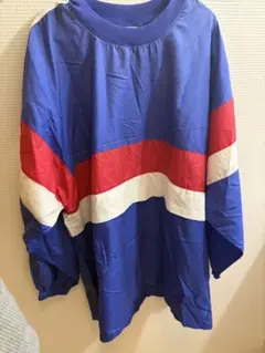 90s デサント製 アディダス ピステ ナイロンジャケット トリコロール 古着
