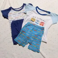 80cm 車プリント ベビーパジャマセット　西松屋