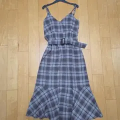 NOMAE★チェック柄 キャミワンピース 　ブラウン　Mサイズ