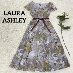 大きめサイズ 【LAURA ADHLEY】 半袖 ワンピース 膝丈 フラワー