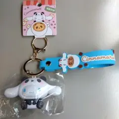 「新品未開封品」パンダスイーツ シナモロール ラバー立体キーホルダー