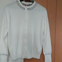 カーディガン　リメイク　刺繍　ハンドメイド