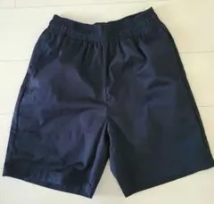 GU 黒ハーフパンツ XS ウエストゴム ポケット付 シェフショーツ