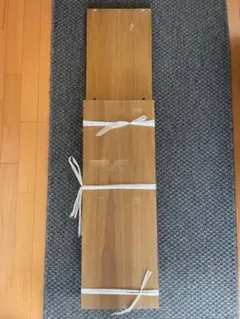 無印良品 ステンレスユニットシェルフ112cmAVラックタモ材棚板 2枚