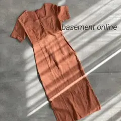 ワンピース　タイト　ピンク　綿　ベースメントオンライン　夏　秋　女子会　デート