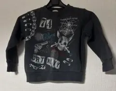 100cmグラフィックプリント ダークグレー トレーナー