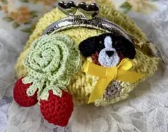 犬モチーフのがま口財布