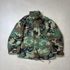 90s米軍実物M-65フィールドジャケット4th M-Rウッドランドカモykk