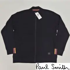 【新品タグ付き】ポールスミス 袖ストライプブルゾンジャケット L ブラック