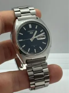 SEIKO5　セイコー5 自動巻　腕時計　青文字盤 デイデイト