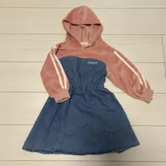 ベビードール ワンピース 100 異素材mix ピンク