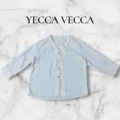 YECCA VECCA オフホワイト　Vネックブラウス　とろみシャツ　アイボリー