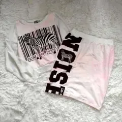 セットアップ トレーナー タイトスカート 袖シースルー バーコード ダイダイ染め