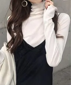 シアータートルネックトップス