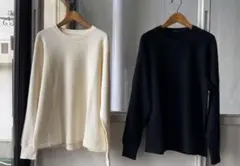【美品】COMOLI C/W ワッフル長袖クルーのサムネイル