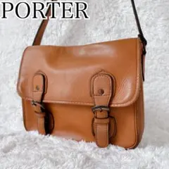 PORTER ポーター Baron バロン ショルダーバッグ オールレザー 廃番