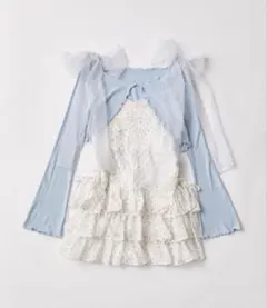 OLIVE des OLIVE 肩リボンミニキャミワンピとボレロセット