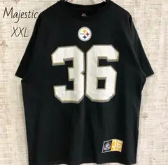 マジェスティック☆NFL ビッグプリントロゴ　半袖　Tシャツ アメフト　古着