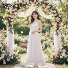 フェザードレス ウェディング Sサイズ ホワイト 二次会 プリンセスライン