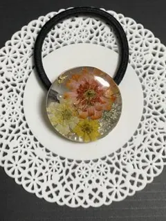 ハンドメイド レジン ヘアゴム お花 No.7 - メルカリ