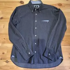 BEAMS HEART ネイビー ドット柄 シャツ L