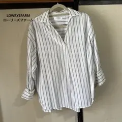 LOWRYS FARM ストライプ長袖シャツ