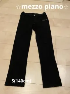 値下げ！mezzo piano juniorスキニーパンツ⭐︎S(140cm)⭐︎黒