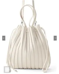 2Wayプリーツ巾着ショルダーバッグ[tr140]