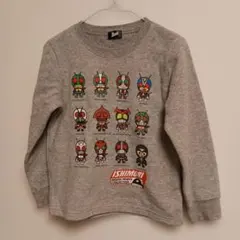 仮面ライダー キャラクター長袖トレーナー グレー