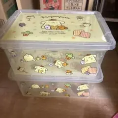 ポムポムプリン プラスチックボックス 2個セット