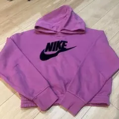 NIKE ピンク クロップドパーカー M