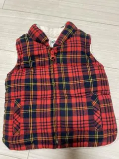 OLD NAVY チェック柄ダウンベスト 12-18M