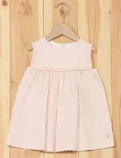 petit bateau シアサッカー ストライプ リネン ワンピース 74cm