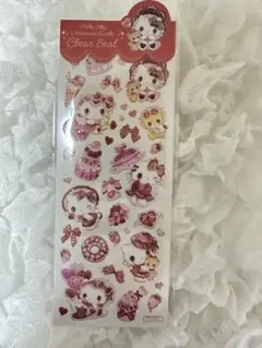 飴ノ森ふみか　サンリオふち箔クリアシール　キティー　ハローキティー　シール