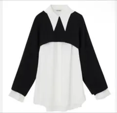 ココディール　COCO DEAL オープンスリーブショートニット×シャツのサムネイル