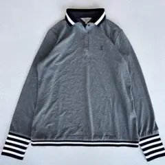 【美品/レディースL】LANVIN SPORT ランバン 長袖ポロシャツ グレーのサムネイル