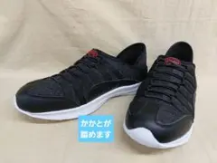 メンズ　スニーカー　キックバック　スリッポン　Mサイズ　ブラック　ラスト