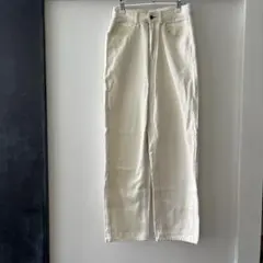 LAKOLE ハイウエスト ストレートデニムパンツ ホワイトのサムネイル