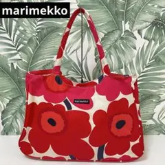 marimekko マリメッコ トートバッグ 花柄 レッド