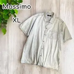 Mossimo デニムシャツ　半袖　ウォッシュ加工　色落ち　XL