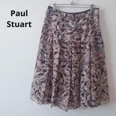 Paul Stuart フレアスカート 総柄 花柄　ひざ丈 上品 春夏