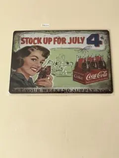Coca-Cola コカ・コーラ アート ブリキ看板 昭和レトロ