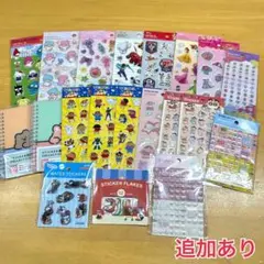 シール帳 ２点 クレヨンしんちゃんサンリオ等３０点 計３２点セット