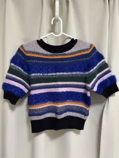 LILY BROWN 半袖ニットセーター マルチカラー