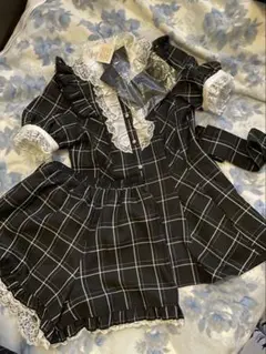 Secret Honey アクセサリーリボンレースフリル半袖セットアップ