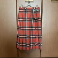 MCGREGOR ⭐️お値下げ⭐️赤いチェック柄 プリーツスカート 61-87